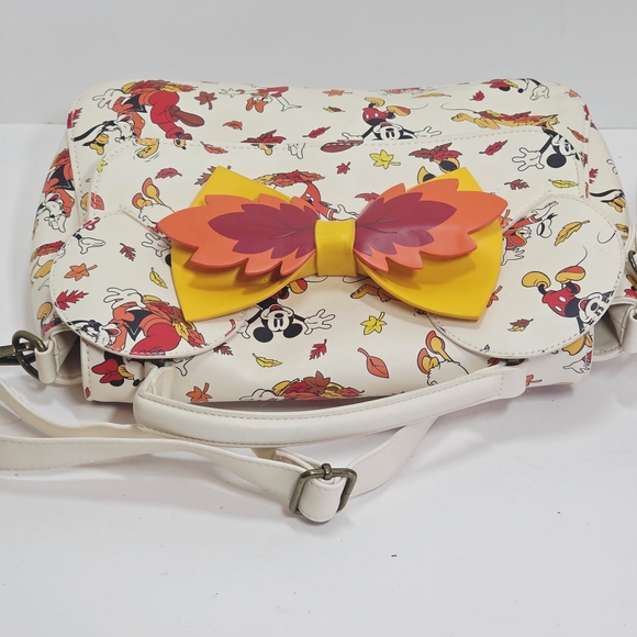 Loungefly Disney Fall Minnie Mouse Crossbody Bag Handbag Purse - Picture 3 of 5